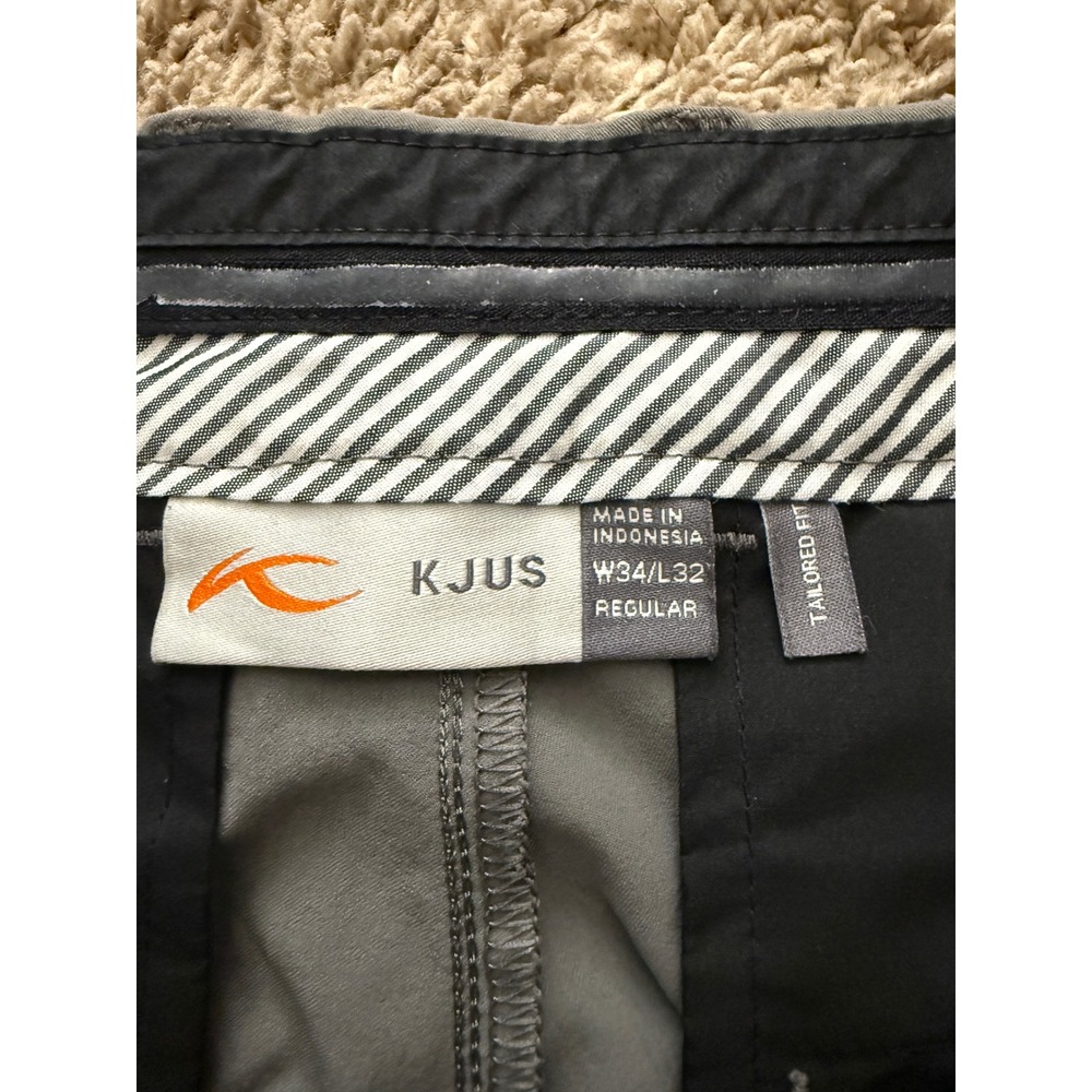 KJUS Iver Mens Golf Pants Gray Tailored Fit Technical Stretch W34 L32 Regular - Picture 6 of 10